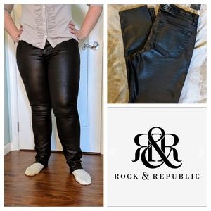 Rock and Republic Faux leather pants Plus size